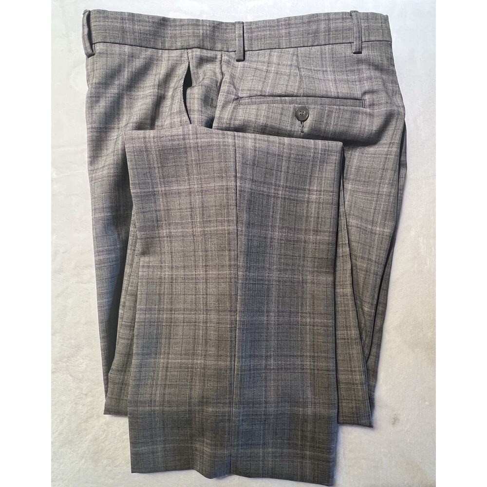 Joseph x Jos A Bank 40L 32x32 Slim Fit Gray Glen Plaid Suit Modern - Picture 9 of 16